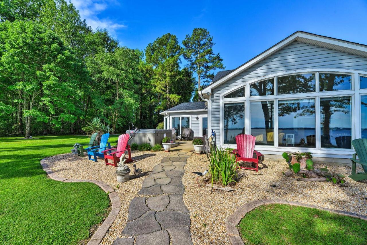 Bayfront Blounts Creek Home Private Beach And Dock! Whichard Beach Exterior photo