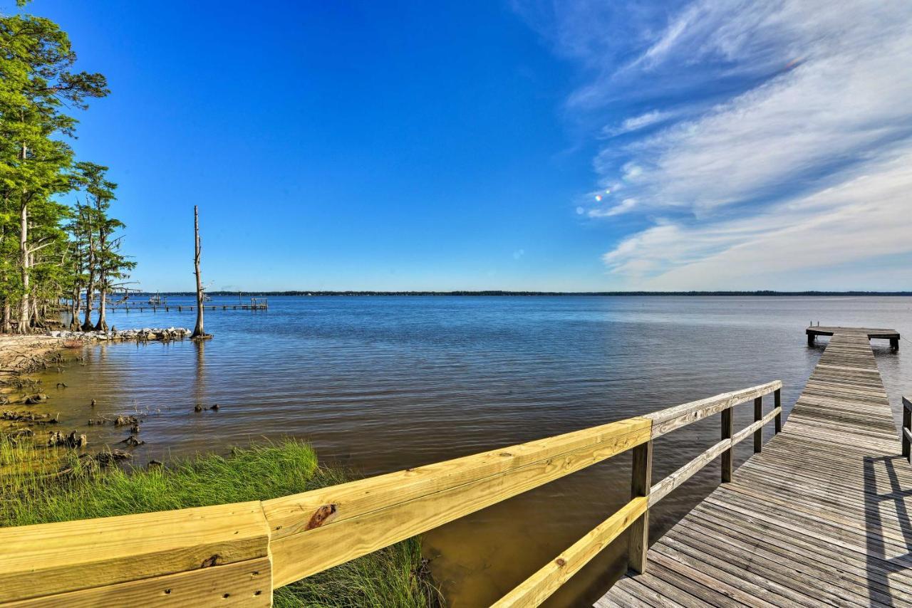 Bayfront Blounts Creek Home Private Beach And Dock! Whichard Beach Exterior photo